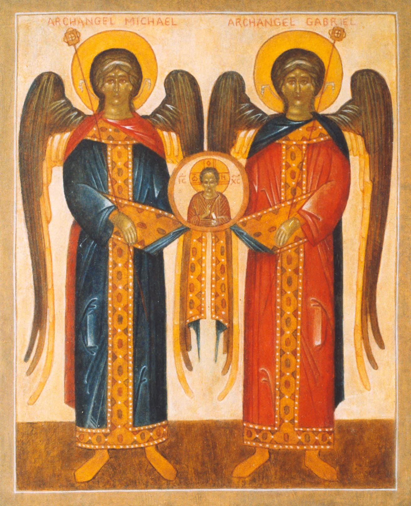 Religious icon: Archangels Michael And Gabriel